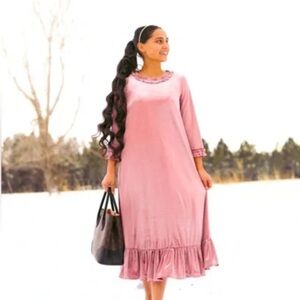 Dainty Jewells Women’s Medium Velvety Feel Maxi Dress